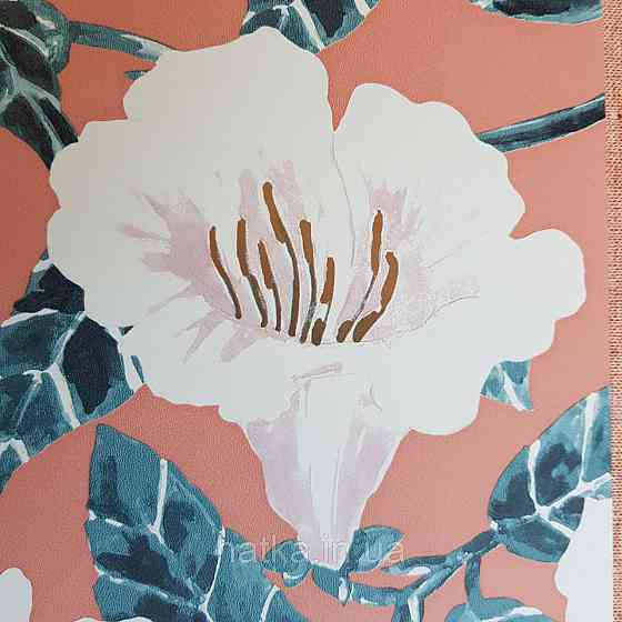 Шпалери вінілові на флізелін Caselio The Place to bed 0.53х10 м дитячі яскраві великі білі квіти на рожевому Київ