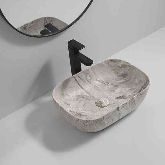 Раковина накладна MIXXUS PREMIUM DIVERSE-0113 MARBLE 455х325х135mm   ( MP6544 ) 28528 Харків