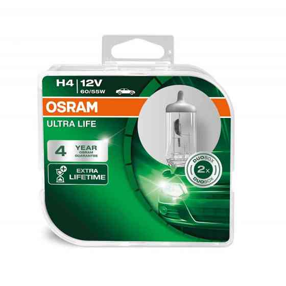 Комплект галогенових ламп OSRAM H4 64193ULT-HCB UltraLife 60/55W 12V P43t (2 шт) Харків