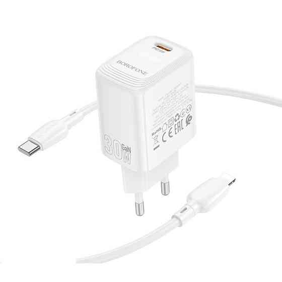 Мережевий зарядний пристрій BOROFONE BN28 Fuente single port PD30W charger (EU) White Одеса