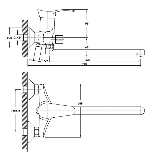 Змішувач для ванни Haiba Eris 006   ( HB0100 ) 36590 Харків - фото 4