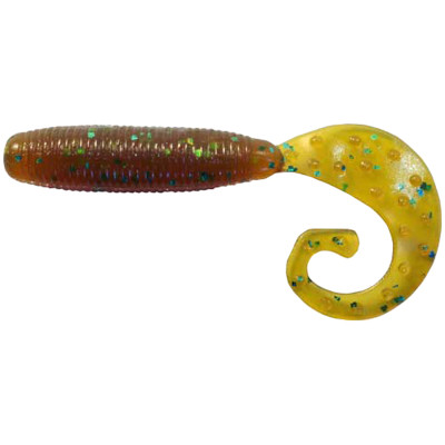 Силикон рыболовный Reins Fat G-Tail Grub 2" 565 Motor Oil Green Flake (20 шт/уп.) (1552.03.45) Винница - изображение 1