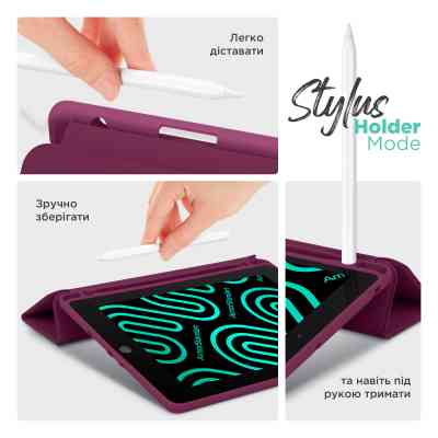 Чехол для планшета Armorstandart Smart Fold Pen iPad mini 2024 / mini 6 Plum (ARM82832) Винница