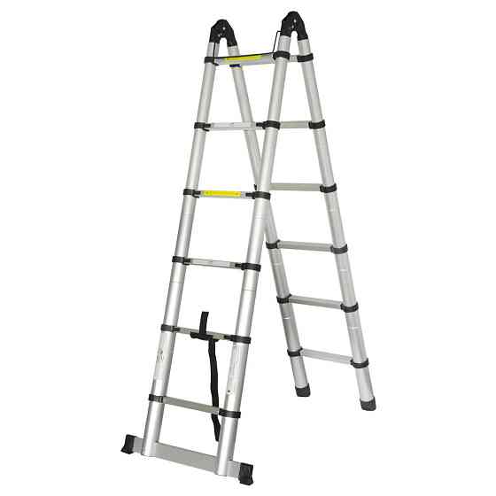 Драбина телескопічна універсальна 2×6 щаблів 3.8 м FLORA (5033414) Київ