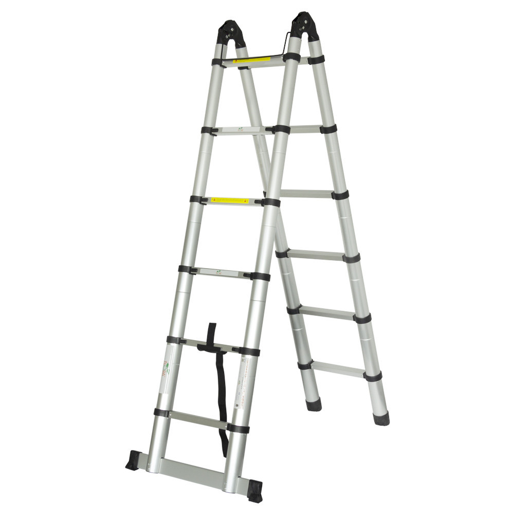 Драбина телескопічна універсальна 2×6 щаблів 3.8 м FLORA (5033414) Київ - фото 4