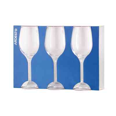 Набор бокалов Ardesto Gloria, 300мл, 3шт, скло, прозорий (AR2630GWT) Винница