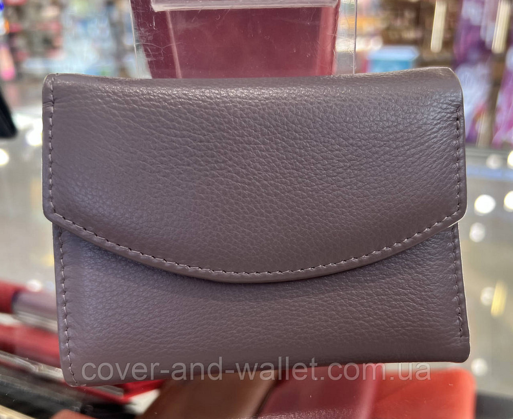 Темно-розовый женский кошелек маленького размера из натуральной кожи на магните Helen Verde Киев - изображение 17