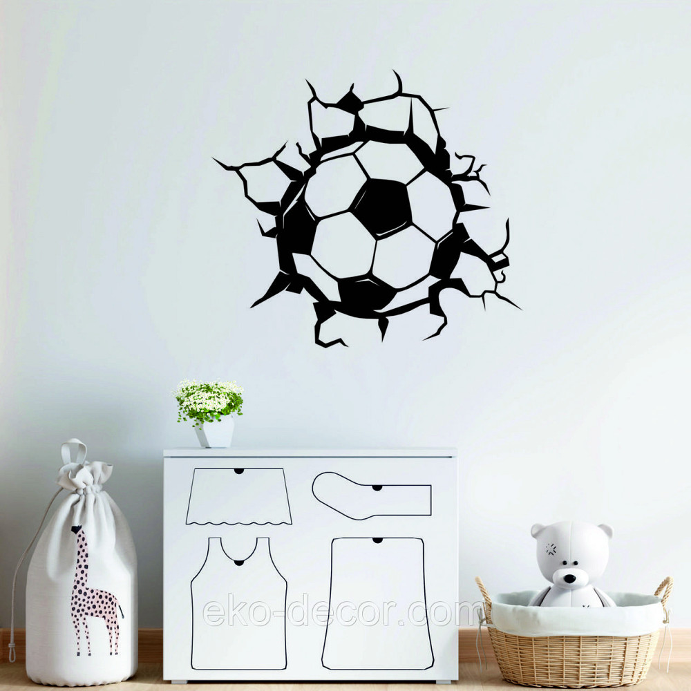 Декоративне настінне Панно  «М'яч» , Декор на стіну 70*63 см., Чорний Київ - фото 8