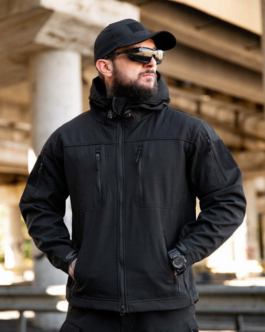 Міська тактична куртка MAXIMUS софтшел black ПП7980 Одеса - фото 1