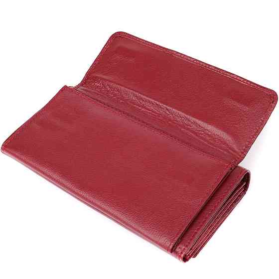 Жіночий гаманець з кишенею для телефону з натуральної шкіри ST Leather 23069 Бордовий Київ