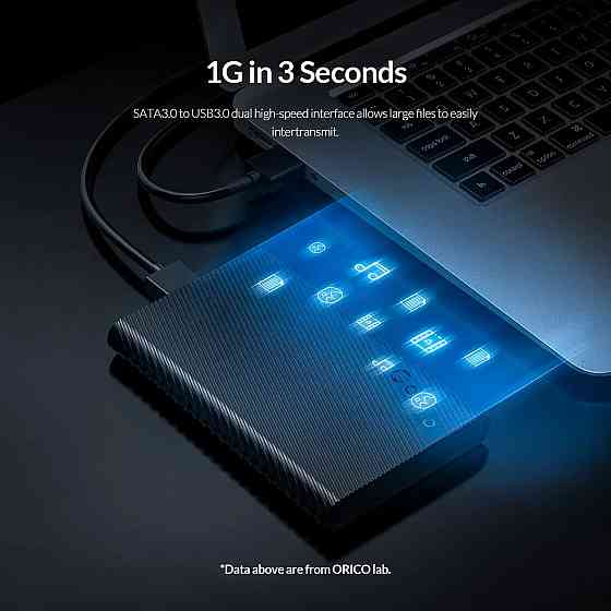 Зовнішня кишеня Orico 2521U3 для 2.5" HD/SD USB 3.0 (Чорний) Николаев