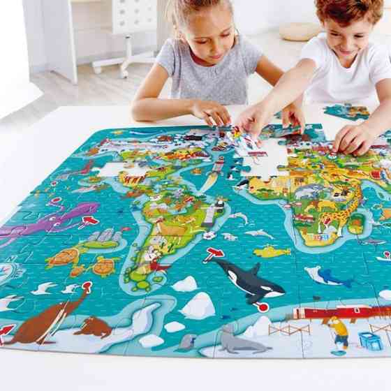 Пазл-гра Hape Карта світу 105 ел. (E1626) Киев