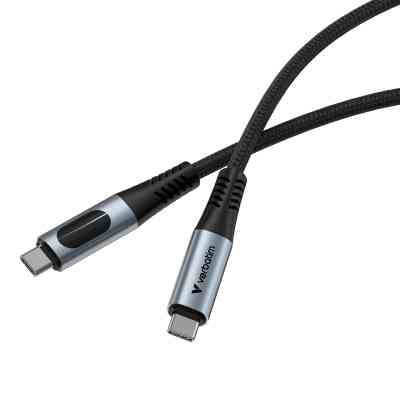 Дата кабель USB-C to USB-C 1.2m with display 240W black Verbatim (31849) Винница