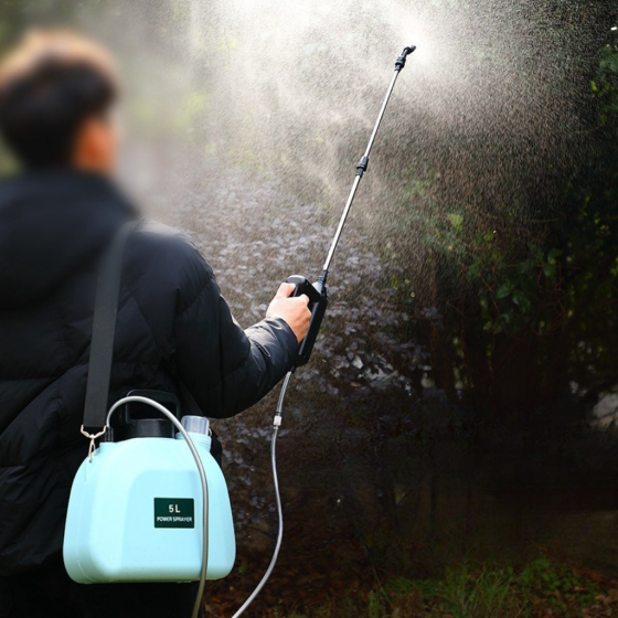 Ручний обприскувач акумуляторний на 8 літрів наплічний портативний для саду і городу садовий пластиковий бірюзовий Кам'янець-Подільський