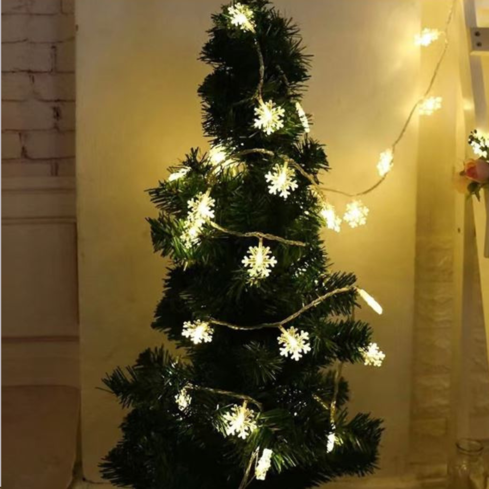 Светодиодная Гирлянда Снежинки 1.5 м 10 лампочек для декора, оформления подарков и рождественских инсталляций Одесса - изображение 7