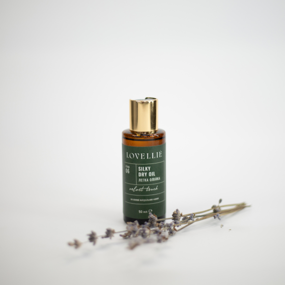 Легка фінішна олійка Оксамитовий дотик Silky Dry Oil Velvet Touch LOVELLIE 50 мл Київ