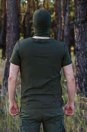 Футболка кулир хаки военная легкая качественная летняя классическая футболка для ВСУ   WAR Львов