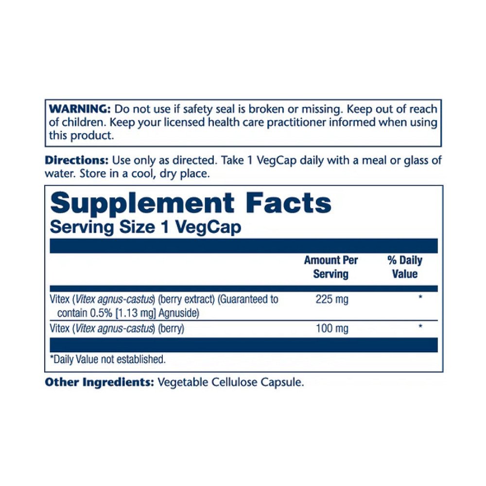 Витекс экстракт ягод Solaray Vitex Chaste Berry Extract 225mg - 60 vcaps Луцк - изображение 2