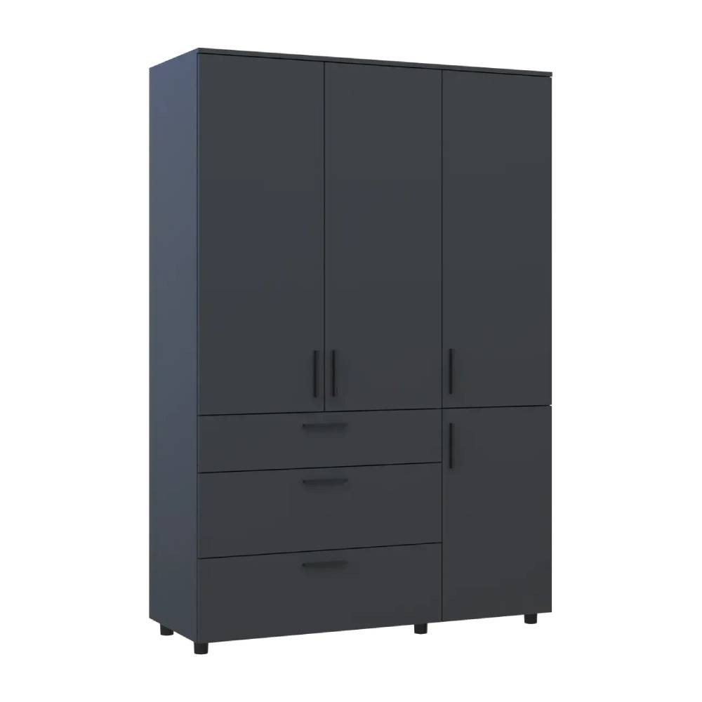 Шафа для одягу Doros Торн Антрацит 3 ДСП/3Ш (полиці) 135х51.6х200 (DRS-012084) Дніпро - фото 7