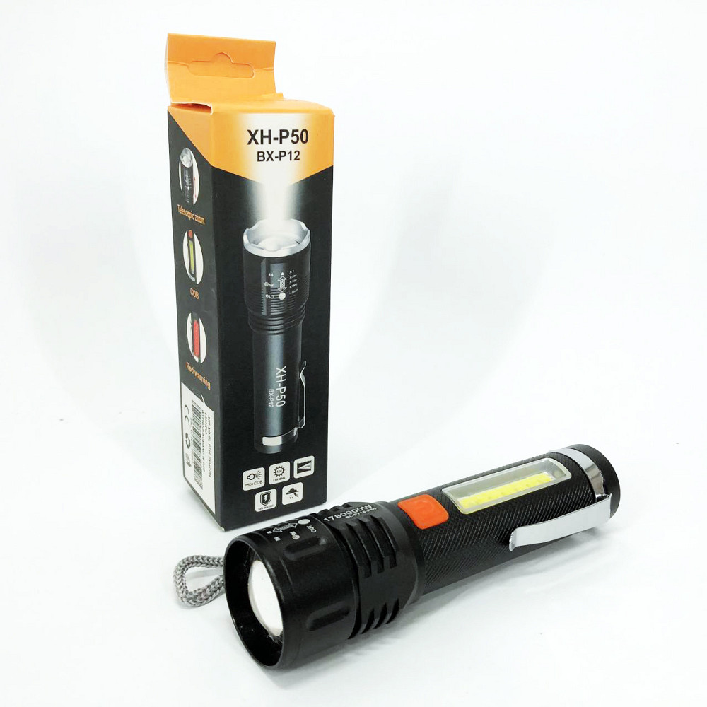 Ліхтар для домашніх потреб Bailong, Ліхтарик світлодіодний ручний акумуляторний портативний KQ-96 Львів - фото 4