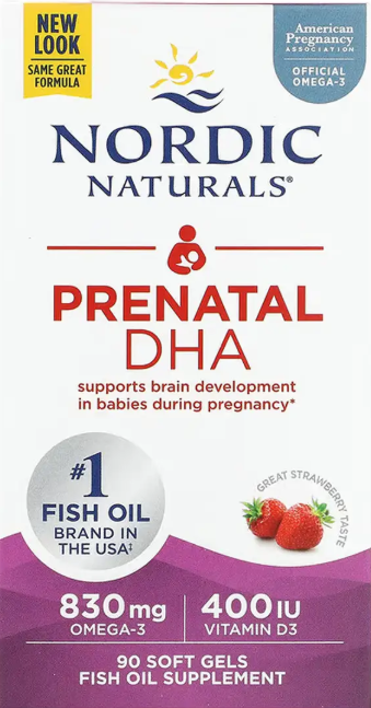 Риб'ячий жир для вагітних Nordic Natures Prenatal DHA 90 гел капс полуниця Київ - фото 1