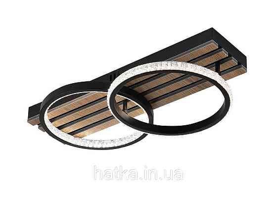 Люстра потолочная светодиодная VALESO 3302/2 акрил+металл+дерево диммерная Киев