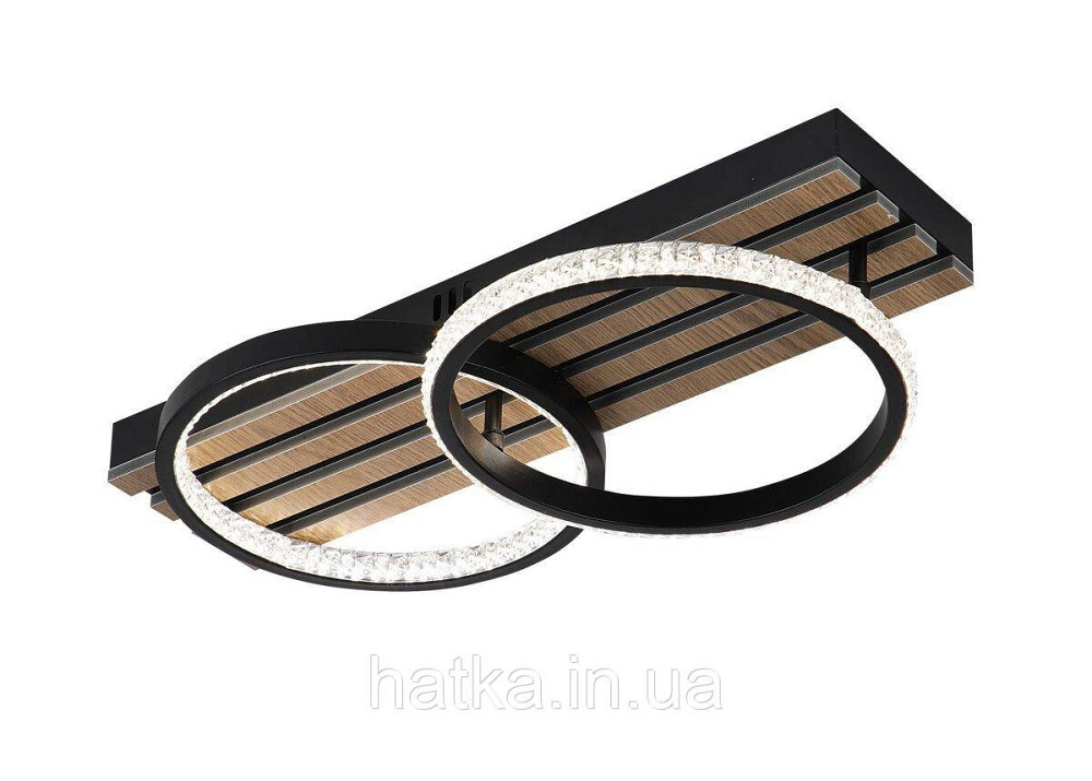 Люстра стельова світлодіодна VALESO 3302/2 LED акрил+метал+дерево димерна Київ - фото 1