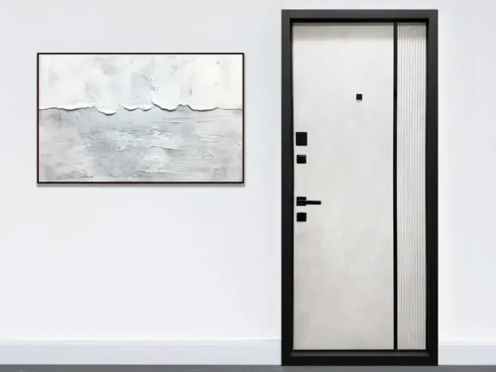 Двері вхідні Міністерство дверей П-3К-573 Бетон Антрацит/Бетон сніжний 960х2050 мм Київ