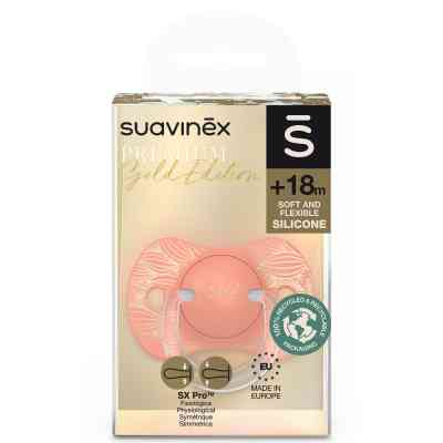 Пустышка Suavinex Gold Edition физиологическая, +18 мес. оранжевая (307863) Винница
