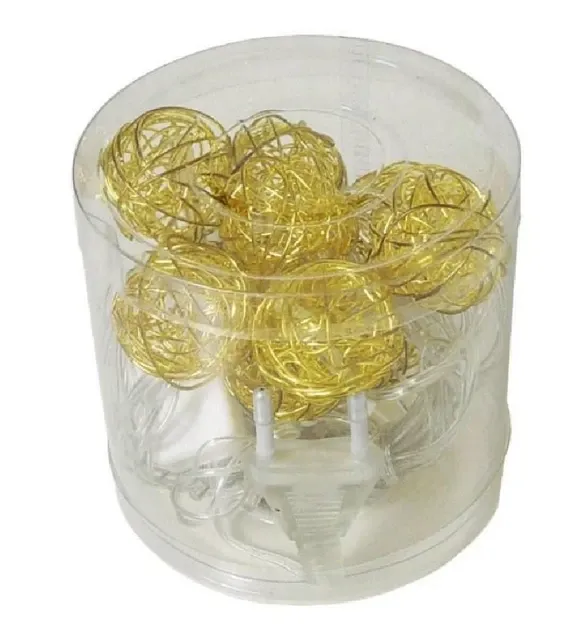 Гирлянда-нить (String-Lights) Metal Ball 10WW-1 внутренняя, пров.:прозрачный, 2м (Белый-теплый) Одесса - изображение 8