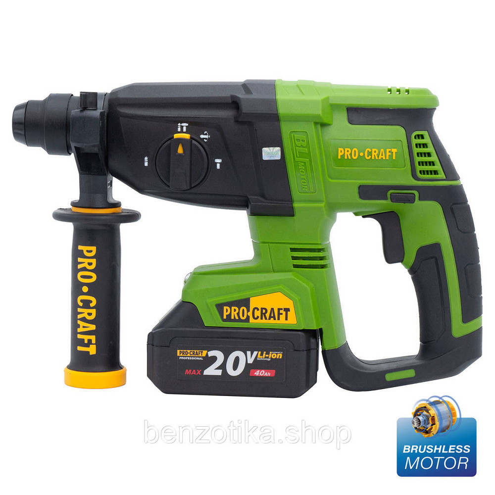 Акумуляторний перфоратор Procraft PHA40 Кейс (з 2 акб та ЗП) Київ - фото 1