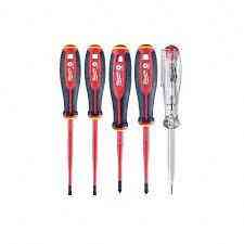 Набір викруток MILWAUKEE, VDE діелектричних (5шт), (SL3/SL4/PZ1/PZ2 / викрутка-тестер) Одеса