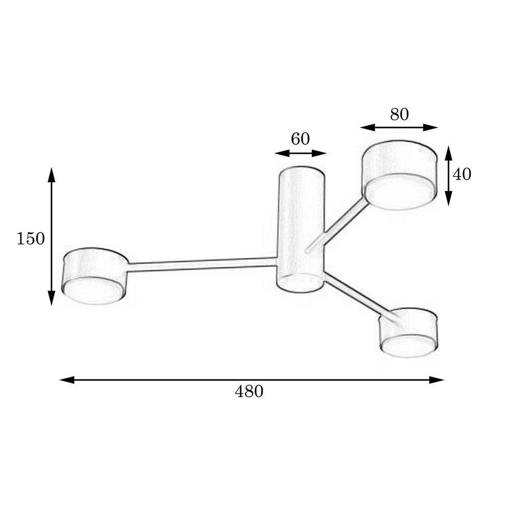 Люстра потолочная MSK Electric Copter на три круглых плафона под лампы GX53 NL 8041-3 AL Одесса - изображение 4