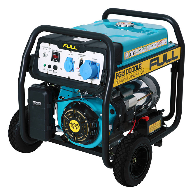 Генератор бензиновый FGL 10000LE, 1-фазный 230V, 50Hz, 10kVA/8kW, бак 28 л, расход 3 л/ч, пуск: ручной/стартер, 720х530х610 мм, Киев - изображение 1