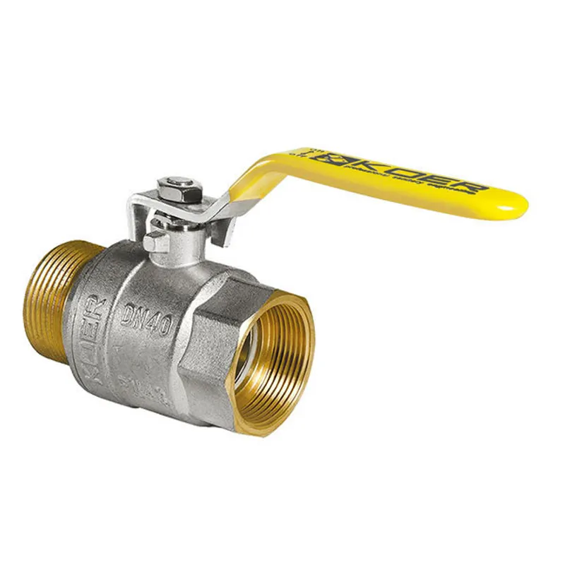 Кран кульовий KOER KR.215.G - 1 1/2" FM ГШВ YELLOW, ручка "важіль" жовта (KR0126)   ( 21491 ) Харків - фото 1