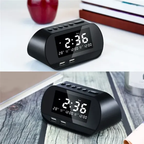Годинник T2 з радіо та USB заряджанням телефона Луцьк