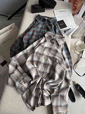 Жіноча трендова сорочка в карту батал турецька фланель Бежевий 2 Одеса