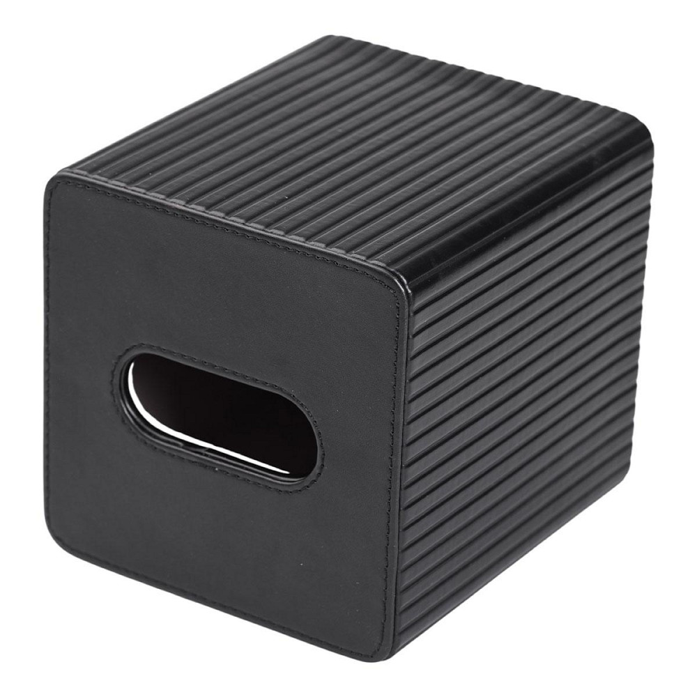 Салфетница из эко кожи квадратная 13х13х14.5 см органайзер для салфеток на стол, Черный HP-3-201B Киев - изображение 4