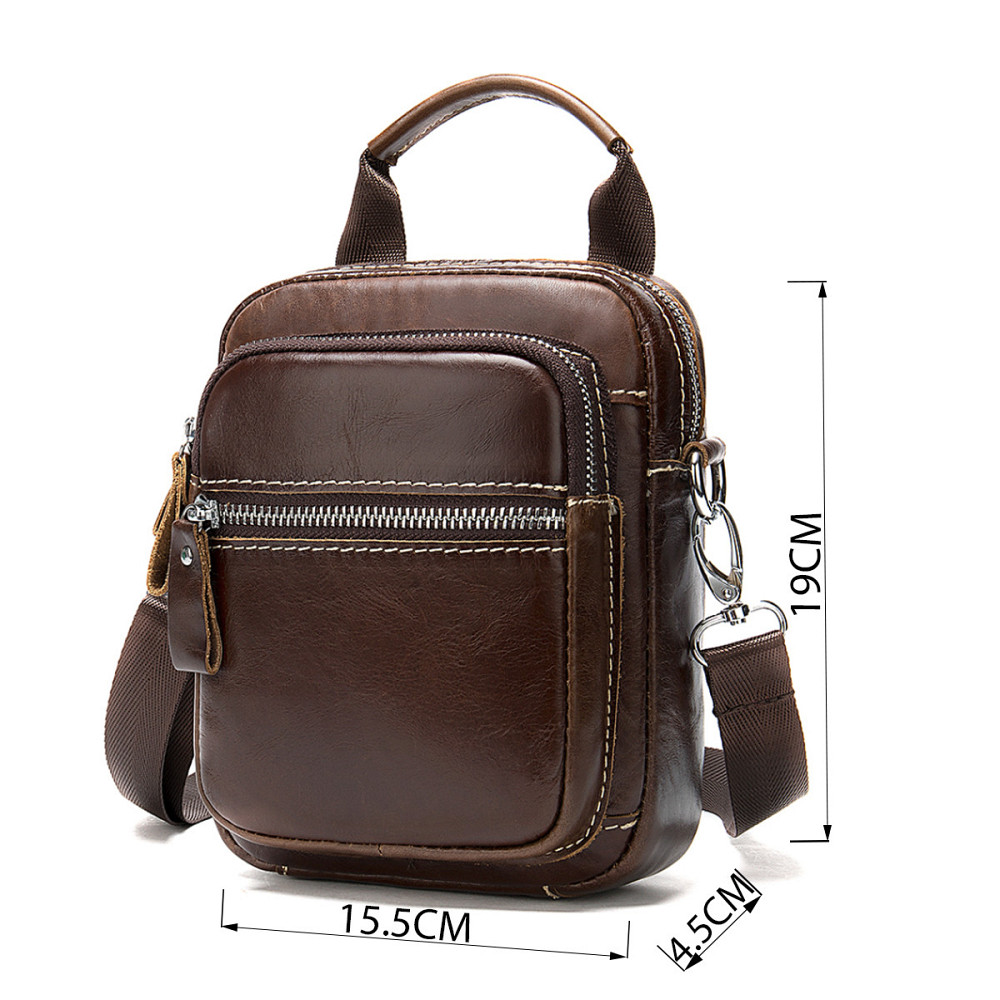 Сумка-барсетка на пояс мужская кожаная Vintage 20012 Коричневая Киев - изображение 6