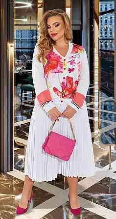 Костюм зі спідницею в складку плісе великого розміру (54) Київ