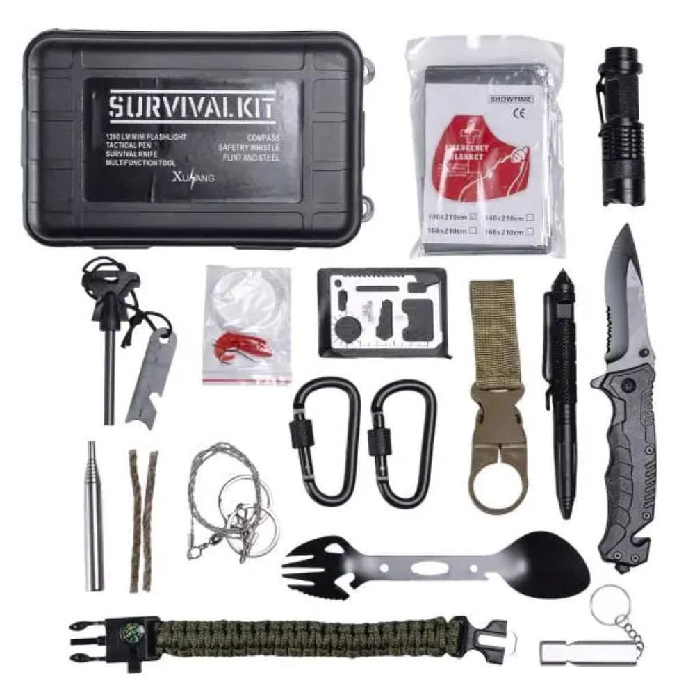 Туристичний набір для виживання в пластиковому чохлі 20х11х5.5 см похідний набір інструментів Lugi HP-D-3 Коломыя - изображение 1