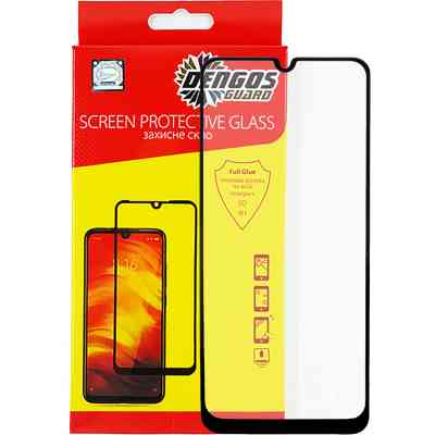 Скло захисне Dengos Full Glue для Samsung Galaxy M22 (black) (TGFG-187) Вінниця