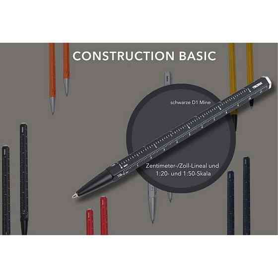 Багатозадачна кулькова ручка CONSTRUCTION BASIC, чорна Рівне