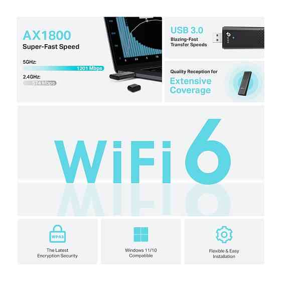 Бездротовий адаптер TP-Link Archer TX20U ( 17807 ) Харків