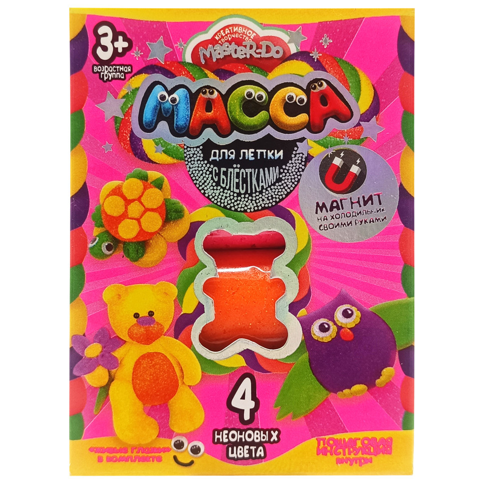 Набір креативної творчості Маса для ліплення "MASTER DO" MMD-02-01, 4 кольори Вид 6 Вінниця - фото 1