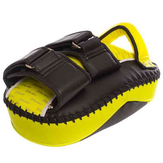 Пады для тайского бокса Тай-пэды ZELART BO-1373 размер 31x19x9 см лимонный-чёрный Киев