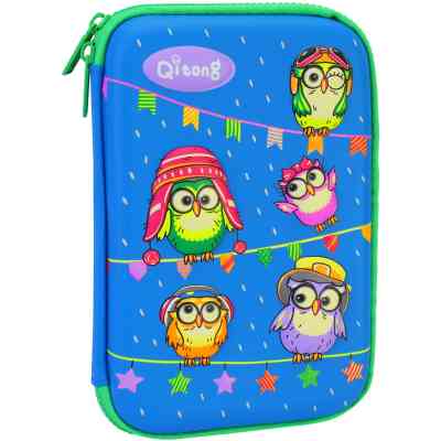 Пенал Cool For School с тиснением 1 отделение Голубой (QT-5669-Blue) Винница