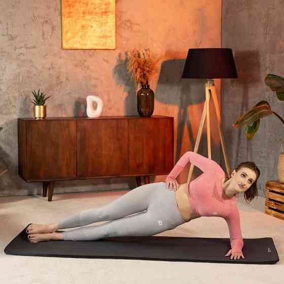 Колрик для йоги Hop-Sport HS-NB016GM NBR 1,5см черный Киев