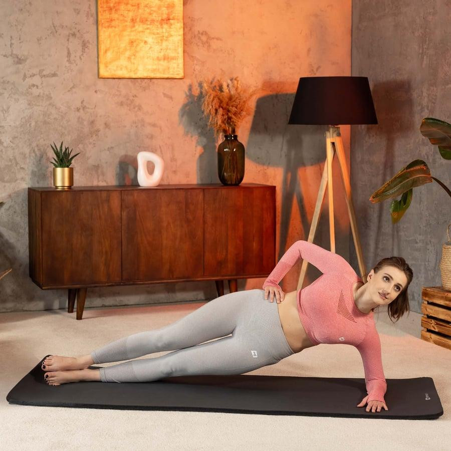 Колрик для йоги Hop-Sport HS-NB016GM NBR 1,5см черный Киев - изображение 3