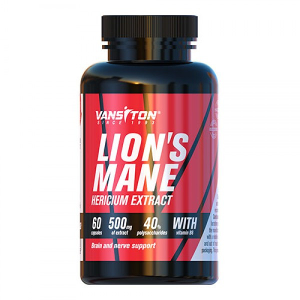 Lion’s Mane Hericium extract 500 mg + Vitamin B6 №60 Луцк - изображение 1